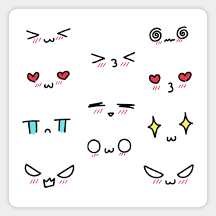 Kawaii anime emoticons Magnet